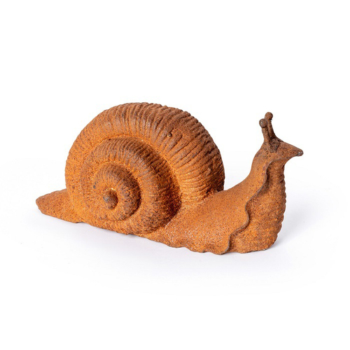 Garden Rust 30cm Cast Iron Snail Outdoor Patio Decor