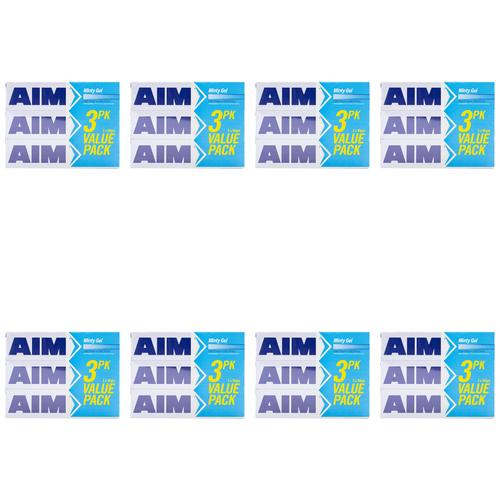 24pc Aim 90g Fluoride Toothpaste Tube Minty Gel Dental Oral Care