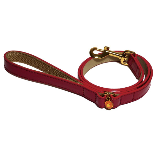 Rosewood Cherry 102cm Leather Pet/Dog Lead Training/Walking Animal Leash M/L Red