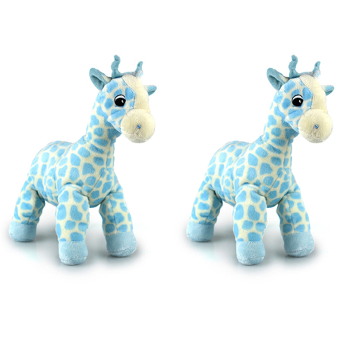 2PK Korimco Twinkles Giraffe Blue Nursery Plush 16cm Toy 3+