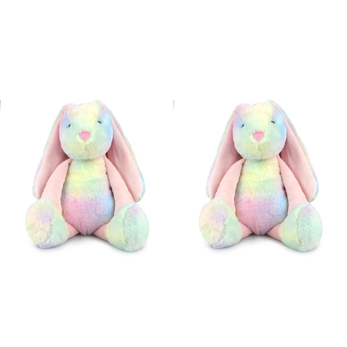 2PK Frankie & Friends Frankie Bunny Plush Pet Toy 39cm Rainbow 3y+