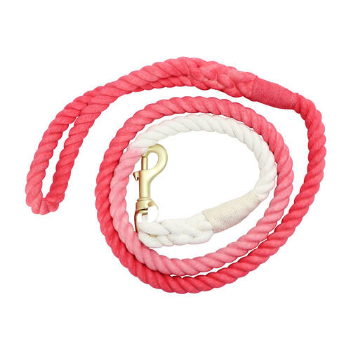 Annabel Trends Hot Dog Durable Cotton Rope Lead 1.3m Peach Powder