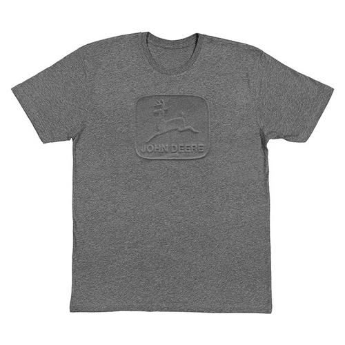 John Deere Embossed Logo T-Shirt Mens/Unisex Charcoal Medium