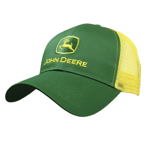 John Deere Men/Unisex One Size Logo Mesh Back Cap Yellow/Green 