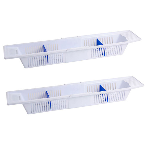 2PK Hello Sunshine Extendable Divided Bath Storage Caddy