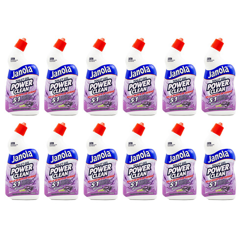 12PK Janola Toilet Bowl Bleach Gel Cleaner 700ml - Lavender 