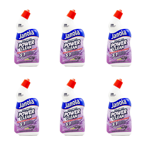 6PK Janola Toilet Bowl Bleach Gel Cleaner 700ml - Lavender 