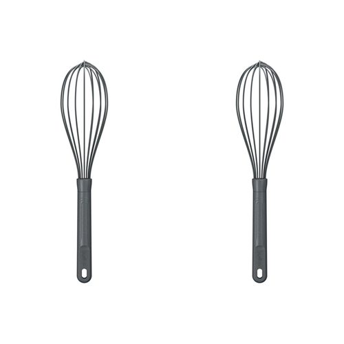 2PK Zyliss Balloon Whisk Silicone Cooking Utensil 30cm Large - Grey