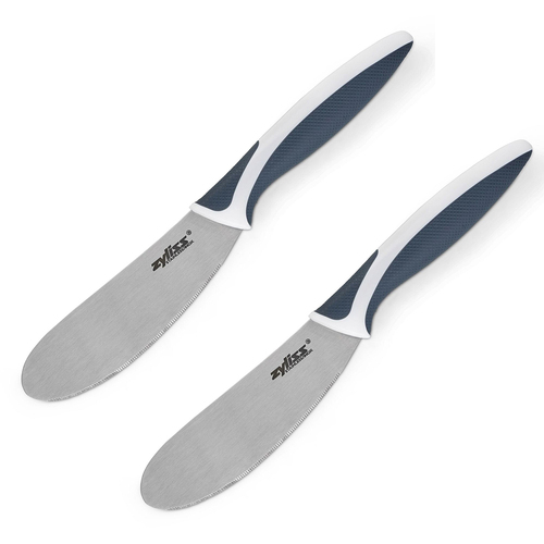 2x Zyliss Stainless Steel 31.5cm Sandwich Knife & Condiment Spreader - Yellow