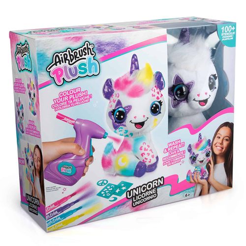 Style 4 Ever Airbrush Plush Wash & Repeat Unicorn Kit Kids Toy 6y+