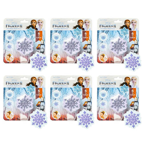 6PK Dreamworks Frozen II Snowflake Bath Fizzer Assorted