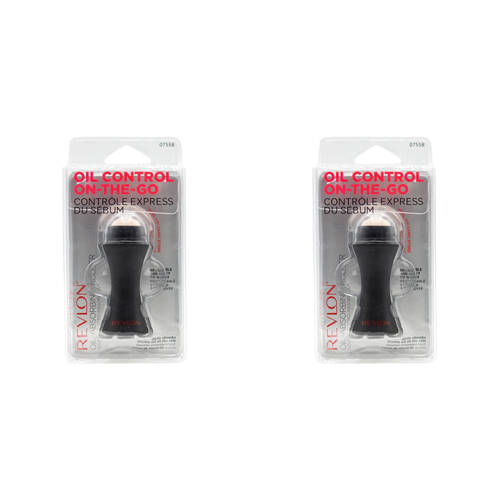 2PK Revlon Oil Absorbing Roller Volcanic Stone Womens Skin Care - Black