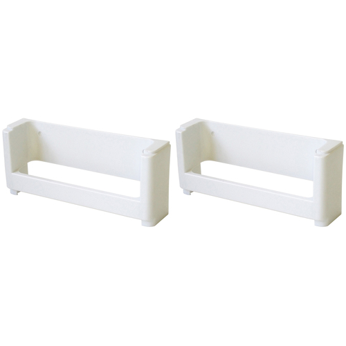 2PK Homeleisure Plastic Spice Rack Wall-Mounted White 