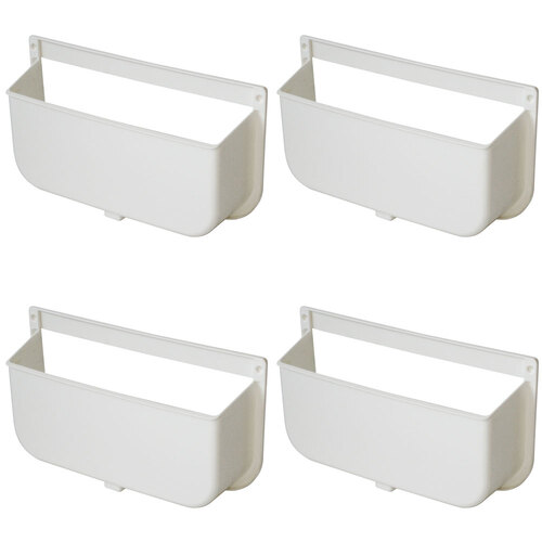 4PK Homeleisure Plastic Lid & Pantry Tidy Holder White 