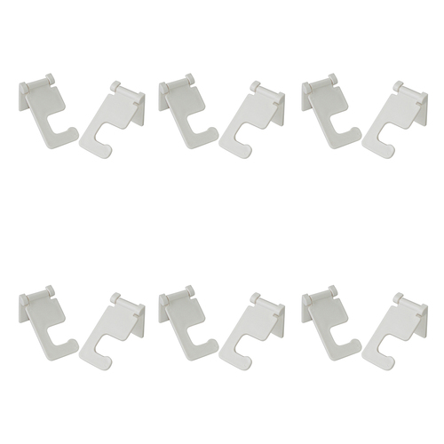 12pc Homeleisure Plastic Broom Holster Holder White 