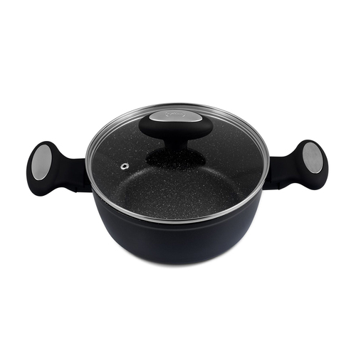 Zyliss Ultimate Forged 20cm/2L Non-Stick Stock Pot w/ Lid Cover - Black