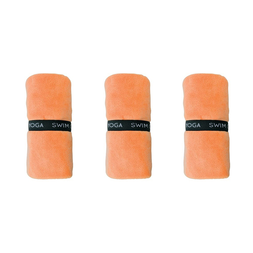 3PK Annabel Trends Sports Towel Absorbent 73.5x34.5cm - Peach