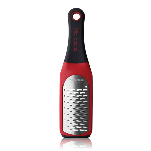 Microplane Artisan Medium Ribbon Grater Stainless Steel Zester - Red