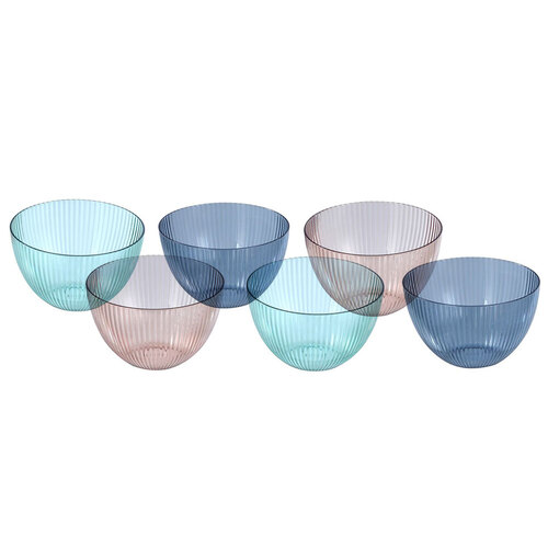 6PK Lemon & Lime Palm Deco 13.5cm Serving Bowl Assorted