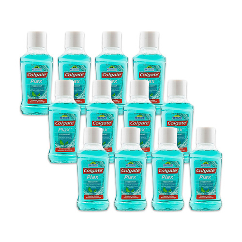 12PK Colgate Plax 60ml Antibacterial Mouthwash Freshmint Flavour