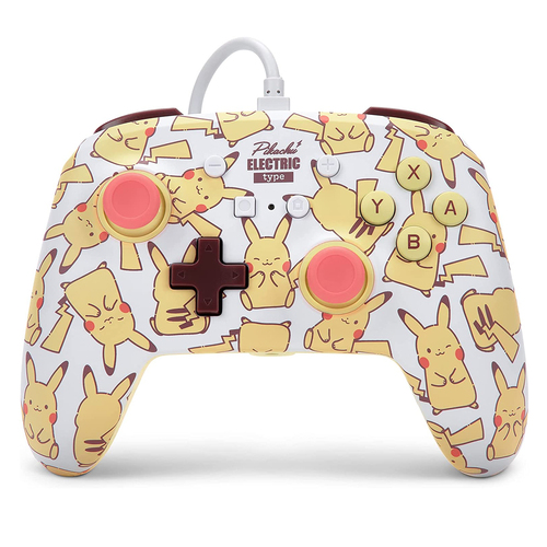 PowerA Enhanced Wired Controller For Nintendo Switch Pikachu Blush