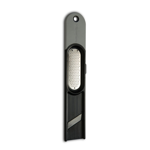 Microplane 3-in-1 Stainless Steel Ginger Grater Utensil - Black