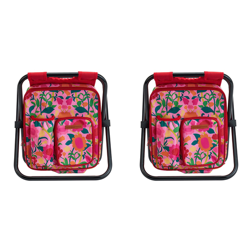 2PK Annabel Trends Picnic Cooler Chair w/ Insulated Bag - Flower Patch