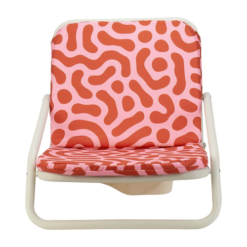 Annabel Trends Deluxe Beach Chair Outdoor Seat - Red Squiggle