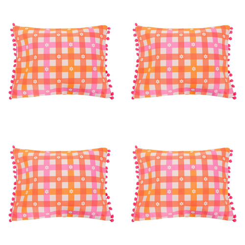 4PK Annabel Trends Inflatable Beach Pillow 36x28cm - Daisy Gingham