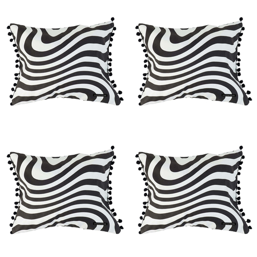 4PK Annabel Trends Inflatable Beach Pillow 36x28cm - Hypnotic Swirl