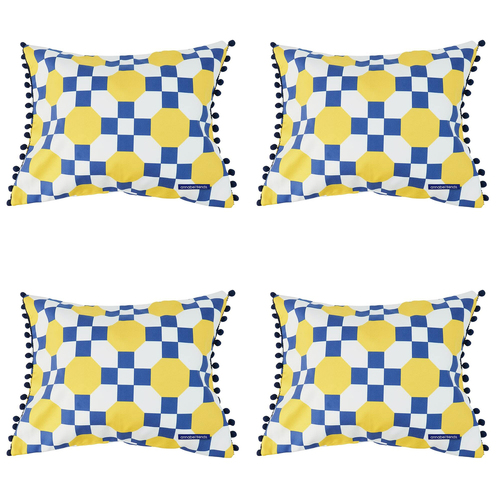 4PK Annabel Trends Inflatable Beach Pillow 36x28cm - Retro Tile