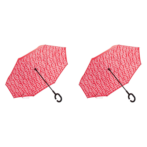 2PK Annabel Trends Reverse Umbrella Inverted 81x10cm - Brickwork