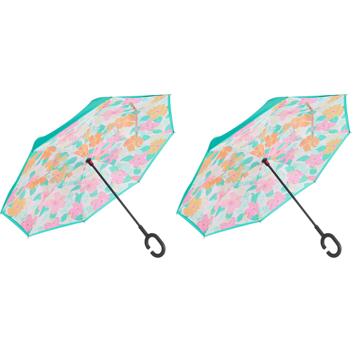 2PK Annabel Trends Reverse Umbrella Inverted 81x10cm - Hibiscus