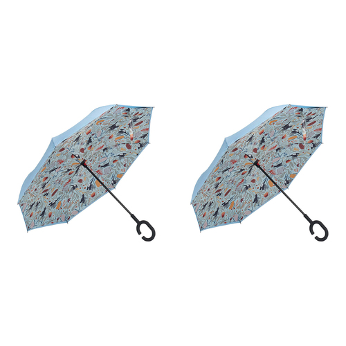 2PK Annabel Trends Reverse Umbrella Inverted 81x10cm - Magpie Floral