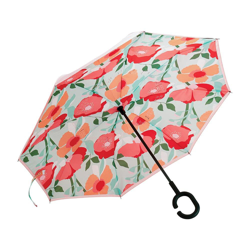 Annabel Trends Reverse Umbrella Inverted 81x10cm - Sherbet Poppies