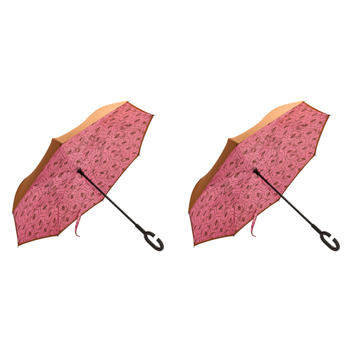 2PK Annabel Trends Reverse Umbrella Inverted 81x10cm - Pink Bee