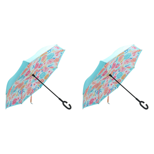 2PK Annabel Trends Reverse Umbrella Inverted 81x10cm - Shelly Beach