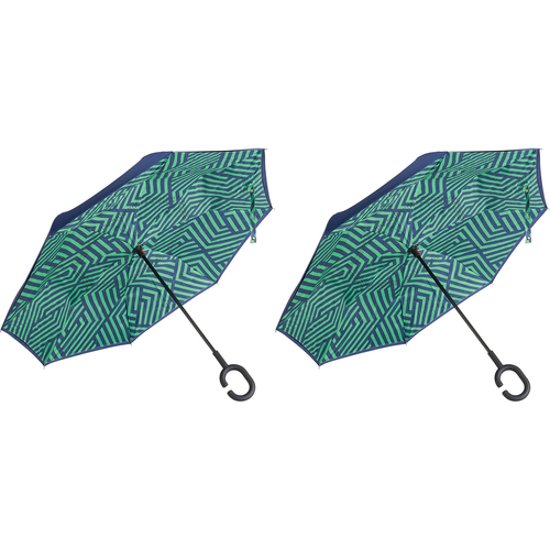 2PK Annabel Trends Reverse Umbrella Inverted 81x10cm - Zig Zag