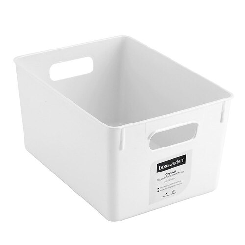 Boxsweden Crystal Encore 28x20cm Container Large White