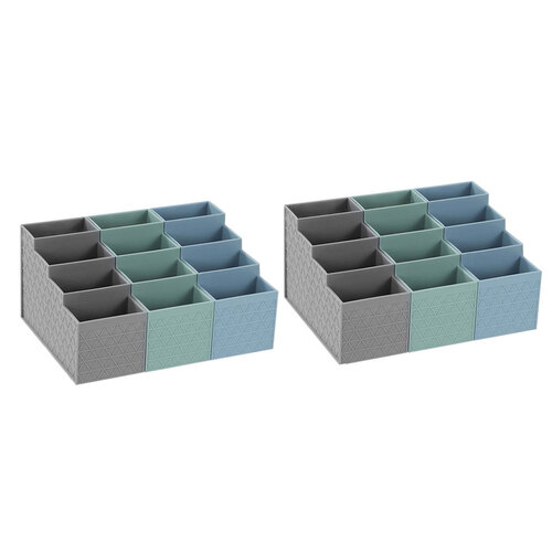 6PK Boxsweden Trinity 16x11cm 4-Compartment Basket Assorted