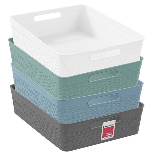 4PK Boxsweden Trinity 32x25.5cm Basket Assorted 