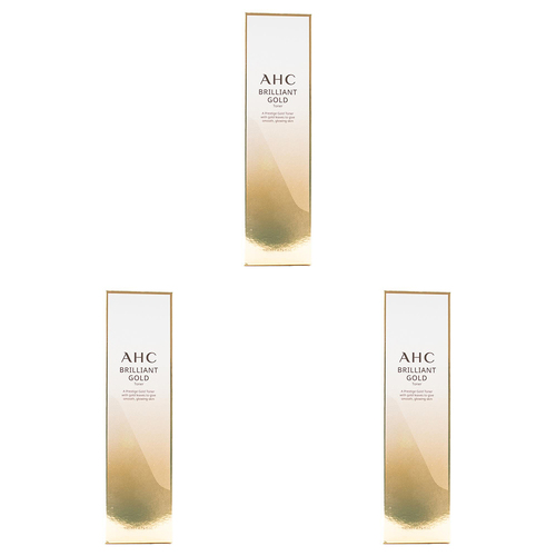 3PK AHC 140ml Brilliant Gold Toner Hydrating Skin Care