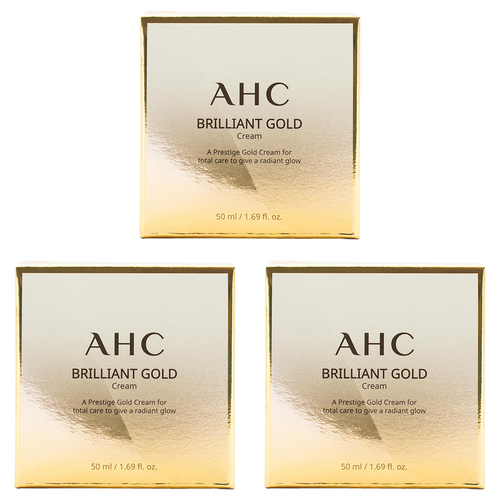 3PK AHC 50ml Brilliant Gold Cream Radiant Glow Skin Care