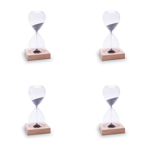 4PK IS GIFT Sands Of Time Magnetic Focus Study Home Decor Hourglass 17cm