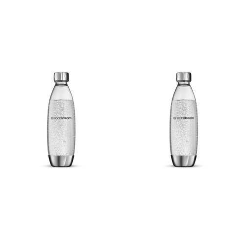 2PK SodaStream 1L Metal Fuse Carbonating Bottle Single