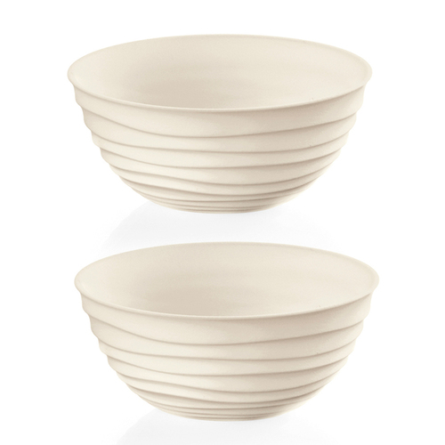 2PK Guzzini Tierra Plastic 12.2cm/348ml Round Bowl Small - White