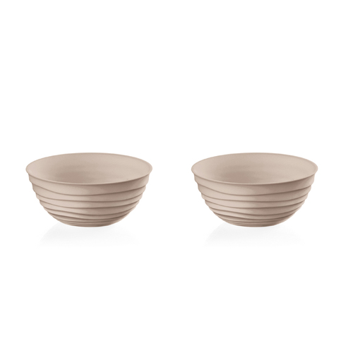 2PK Guzzini Tierra Plastic 12.2cm/348ml Round Bowl Small - Taupe