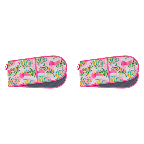 2PK Annabel Trends Cotton Double Oven Mitt 82x18cm - Galah