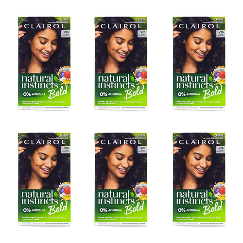 6PK Clairol Permanent Hair Colour Natural Instincts - V26 Violet