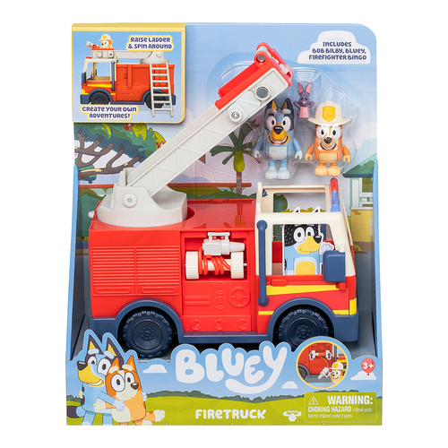 Bluey S10 Firetruck With Figures Toy Playset 15x20x11cm 3y+